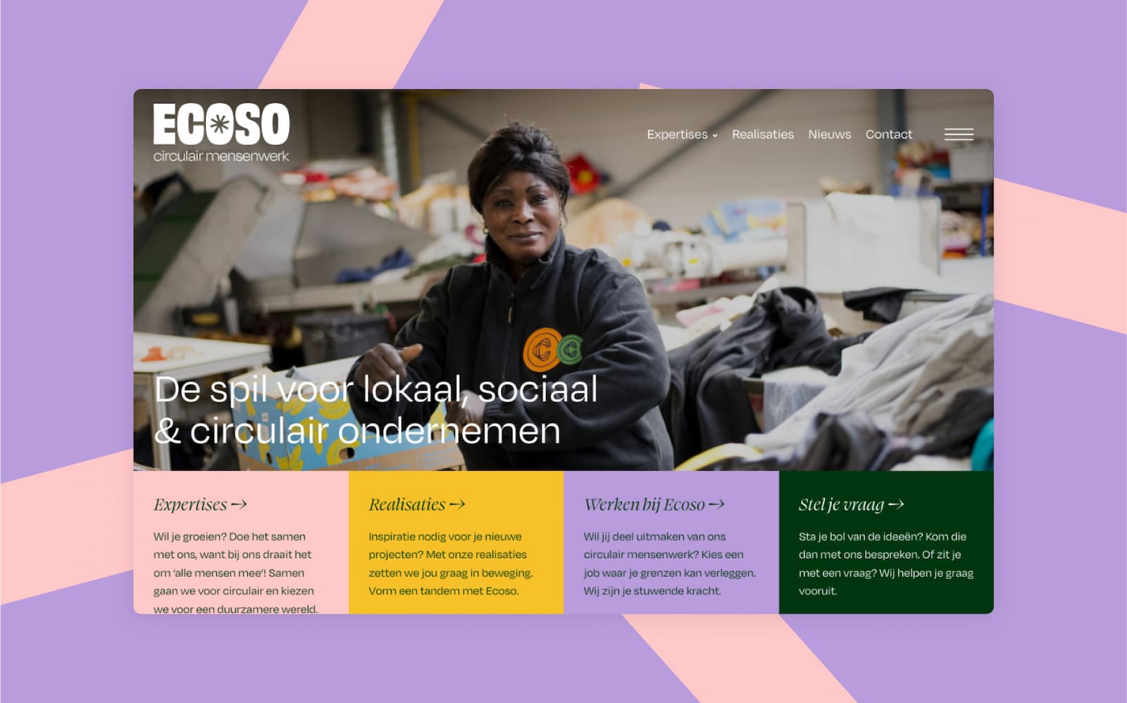 Design en development voor Ecoso vzw